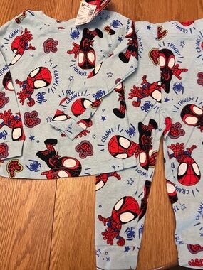 Kids Spider-Man Pajama Set - Long Sleeve Top & Pants 2t NWT